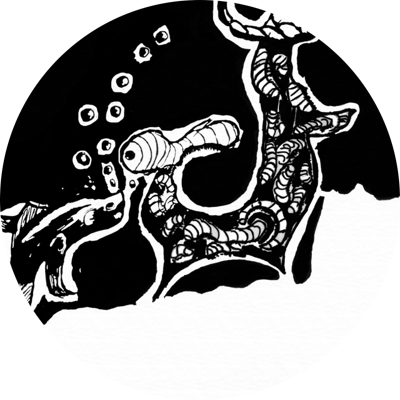 Inktober 2019: Bait (Day Three). Copyright © Sharon Austin. All rights reserved.